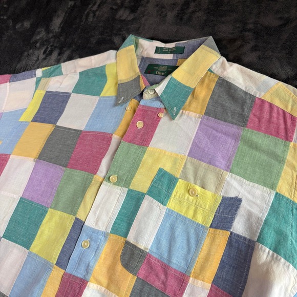 Orvis Other - Vtg Orvis Mens XL‎ Patchwork Quilted Short Sleeve Button Up Shirt 100% Cotton